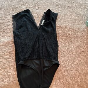 Zara Black Lace Detail Top